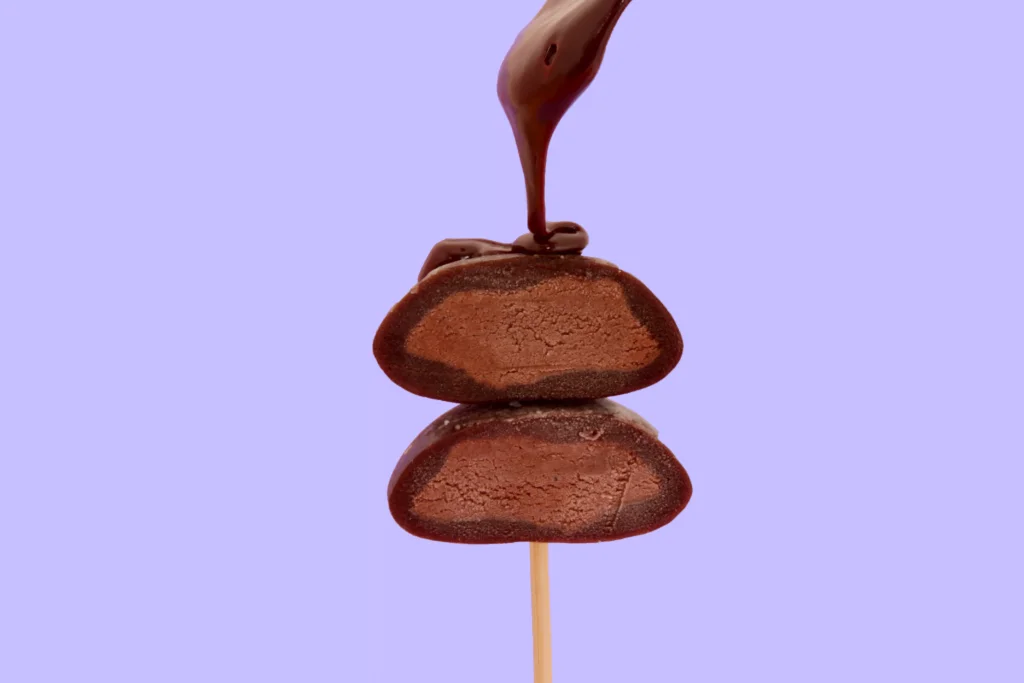Le mochi glacé au chocolat : chocolat fondant