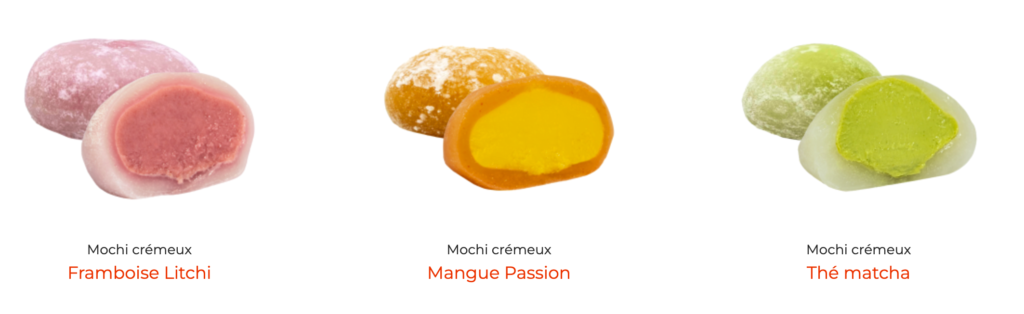 Mochis frais ou mochis crémeux