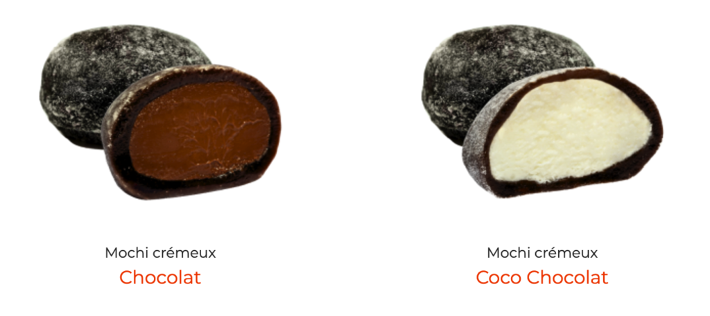 Mochis frais ou mochis crémeux chocolat